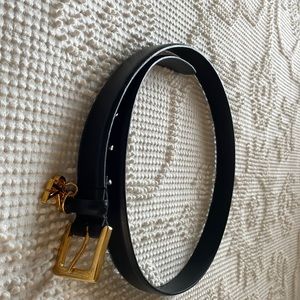 Calvin Klein 30” Leather Belt Gold Buckle